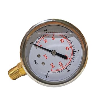 Glycerínový manometer 0-10 bar bočný
