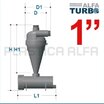 Hydrocyklón Alfa Turbo 1“, max 5 bar