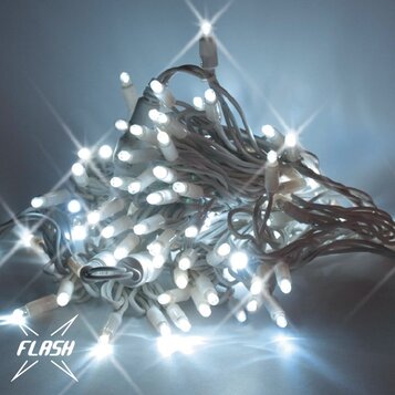 LED svetelná reťaz 02 - FLASH, 5m, studená biela