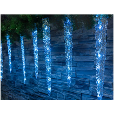 Icicle, 65 LED ľadovo modrá, 8 funkcií, 230 V, exteriér