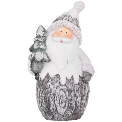 Santa držiaci stromček, polyresin, 15 cm